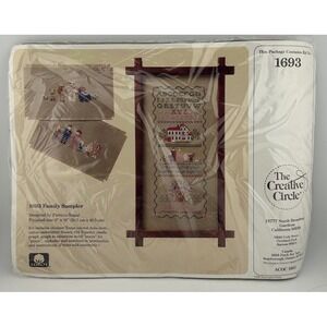 The Creative Circle Kit 1693, "Family Sampler" - Embroidery Kit